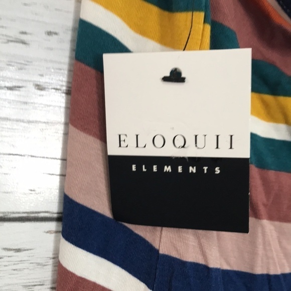 Eloquii Elements Women's Plus Size Striped Maxi Dress with Twist Back sz 18/20 - Picture 10 of 11